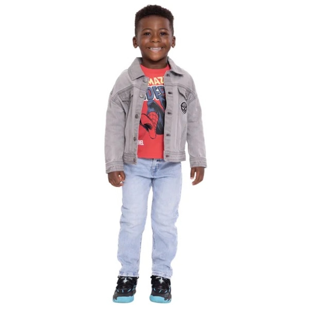 Spider Man Character Kids' Denim Jacket and Tee Set